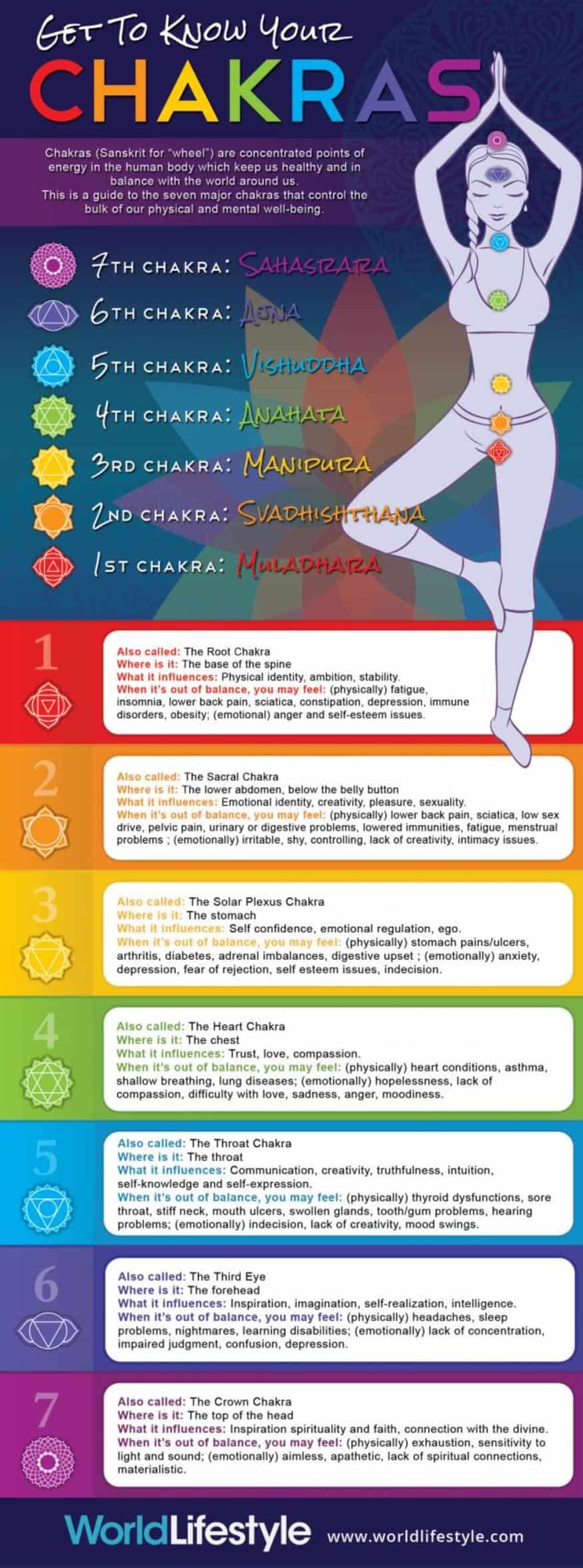  7 chakras infographic