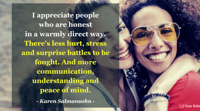 Why Honesty is Important in Friendship & How To Achieve that? Honesty Is Important - I appreciate people who are honest in a warmly direct way. There's less hurt, stress and surprise battles to be fought. And more communication, understanding and peace of mind. Karen Salmansohn