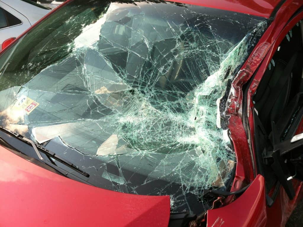A picture of my windshield when I had my car accident. A huge revelation about my own dream life.