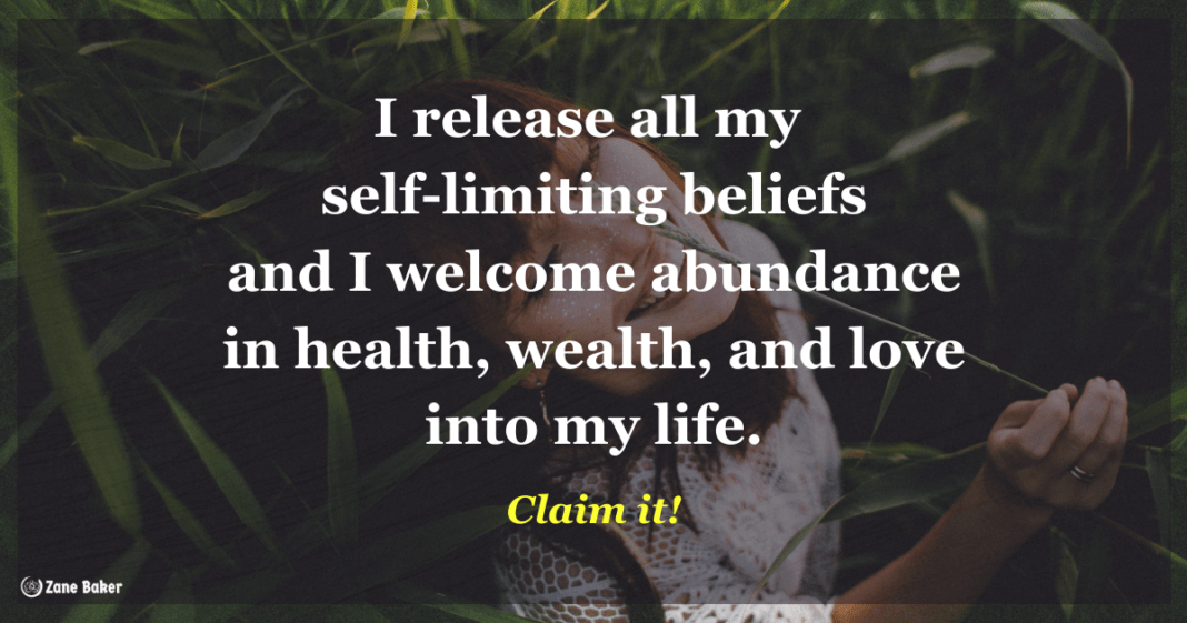 clear subconscious blocks - I release all my self-limiting beliefs and I welcome abundance in health, wealth, and love into my life
