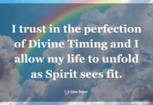 How to Trust The Divine Timing of Everything in Your Life I trust in the perfection of Divine Timing and I allow my life to unfold as Spirit sees fit.