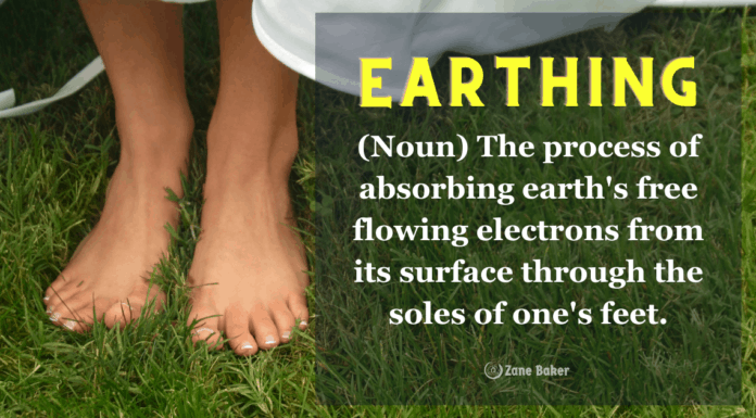 All You Need To Know About Grounding (AKA Earthing) Earthing or Grounding (Noun) The process of absorbing earth's free flowing electrons from its surface through the soles of one's feet.