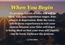 How To Navigate The Spiritual Awakening Process Mindfully? Spiritual Awakening Process: When You Begin to Awaken, layers of false self will be shed. You may experience anger, fear, anxiety & depression. Ride the wave. Allow these experiences to exit your system because your false self (Ego) is being shed so that your true self (Spirit) can be born. Embrace the process.
