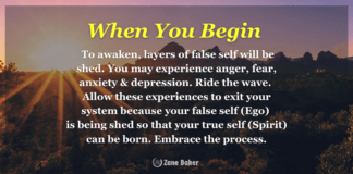 How To Navigate The Spiritual Awakening Process Mindfully? Spiritual Awakening Process: When You Begin to Awaken, layers of false self will be shed. You may experience anger, fear, anxiety & depression. Ride the wave. Allow these experiences to exit your system because your false self (Ego) is being shed so that your true self (Spirit) can be born. Embrace the process.