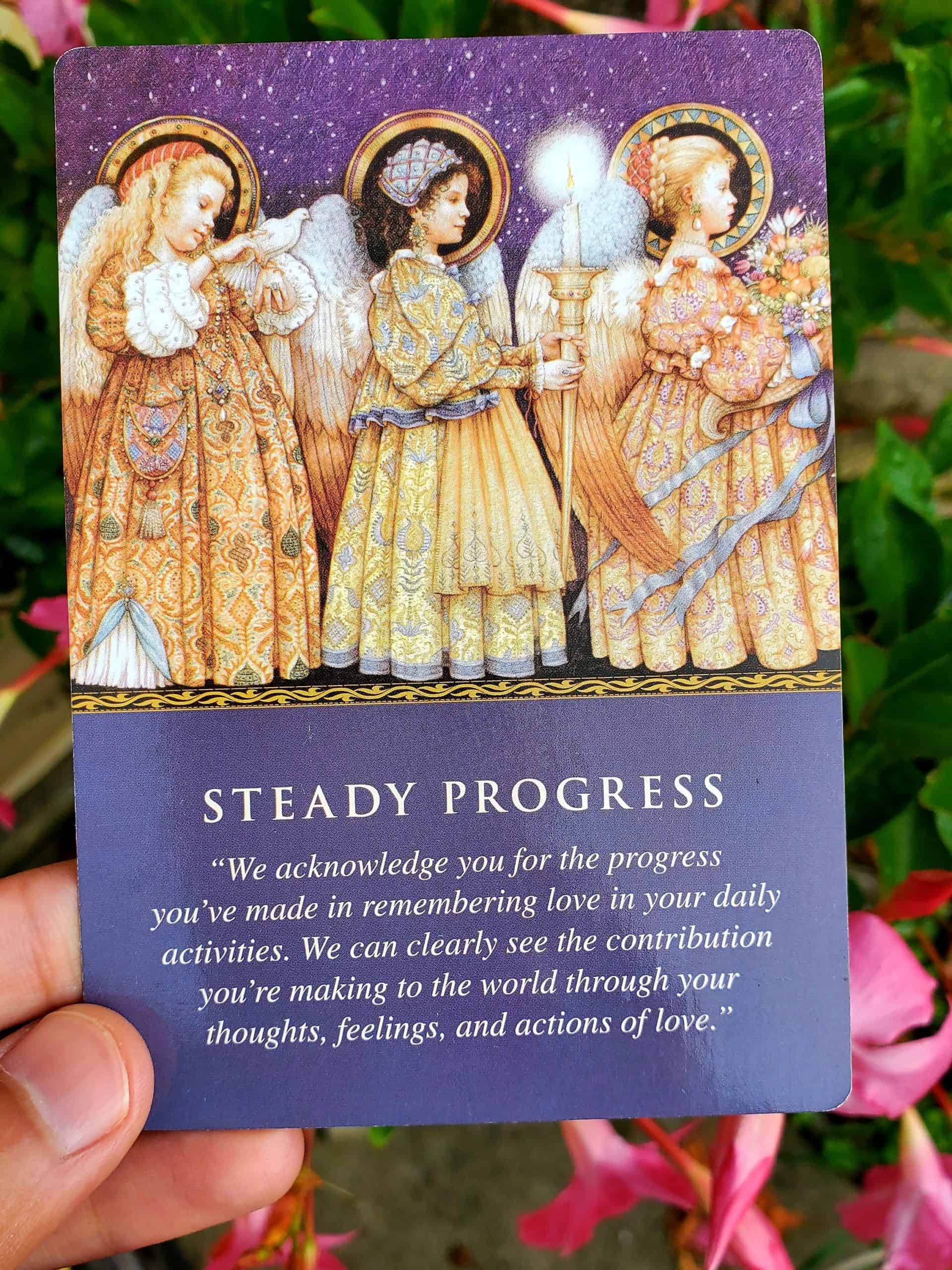 Steady Progress Card FREE Angel Card Reading