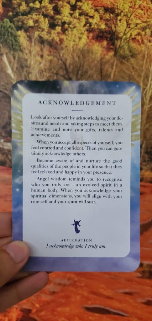 Acknowledgement angels of light card